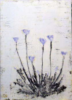 647 Ao keshi (Blue Poppy) 26 by 36 inches